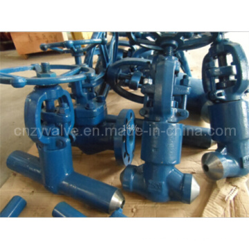 Gate Valve A182 F22 Solid Wedge 2500lb with Pipe